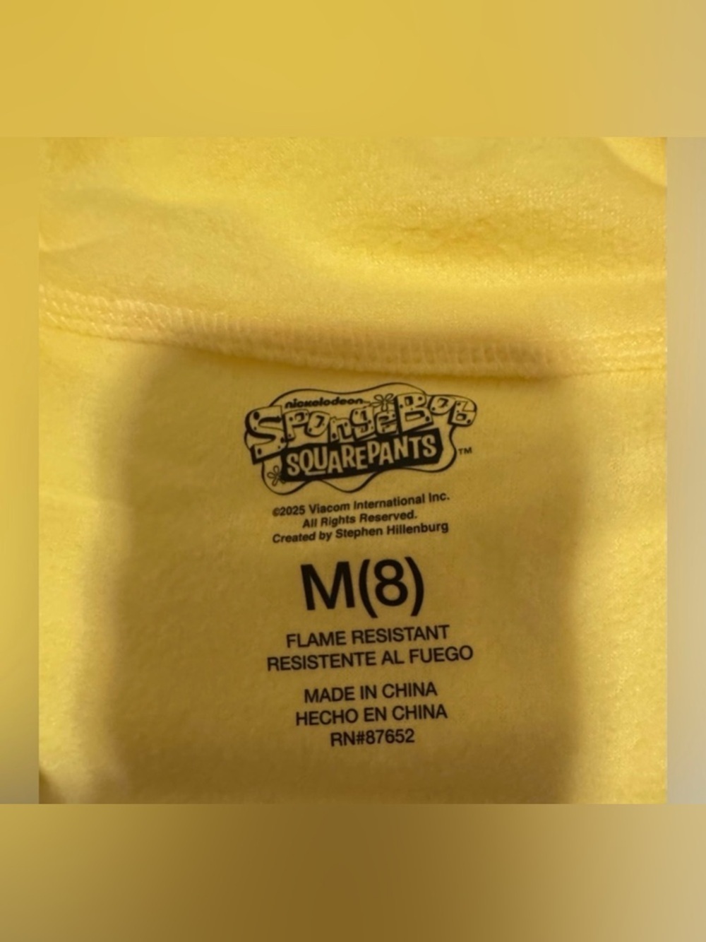 NWT SpongeBob SquarePants Yellow
Kids Pajamas Size Medium 8" - Picture 9 of 13